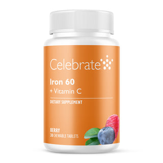 Żelazo 60 mg + Witamina C, Do żucia, Berry