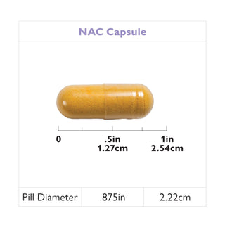 NAC (N-acetil cisteīns), 600 mg, kapsulas