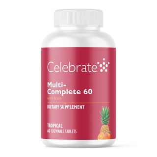 Мультивитамины Multi-Complete 60 Bariatric с железом, жевательные, Tropical