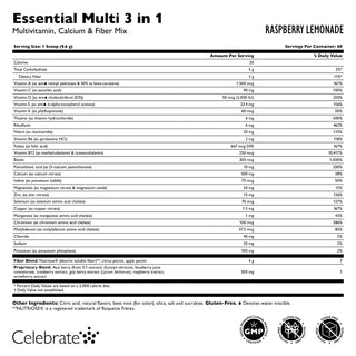 Essential Multi 3 w 1 Multiwitamina z Wapń, Napój Mix