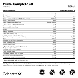 Мультивитамины Multi-Complete 60 Bariatric с железом