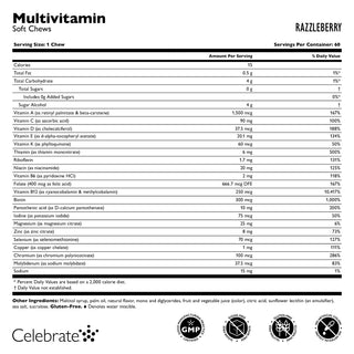 Bariatriskais multivitamīns bez dzelzs, mīkstās košļājamās tabletes
