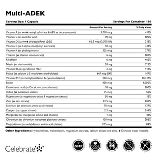 Multi-ADEK vitamīns bez dzelzs, kapsulas