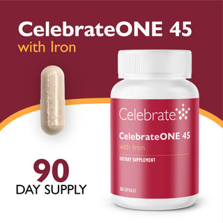 CelebrateONE 45 Multivitamīns ar dzelzi vienreiz dienā, kapsulas