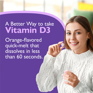 D3 vitamīns 125mcg (5 000 SV), ātri kūstošs, apelsīnu krāsā
