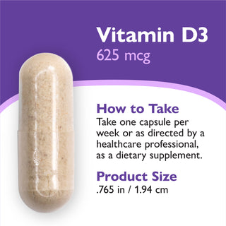 D3 vitamīns 625mcg (25.000 SV), kapsulas
