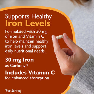Dzelzs 30 mg + C vitamīns, kapsulas