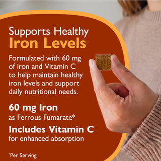 Dzelzs 60 mg + C vitamīns, mīkstās košļājamās tabletes, Twisted Citrus