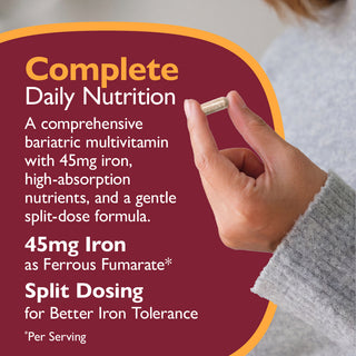 Multi-Complete 45 Bariatric Multivitamīns ar dzelzi, kapsulas