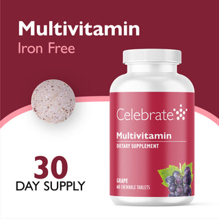 Bariatriskais multivitamīns bez dzelzs, košļājams