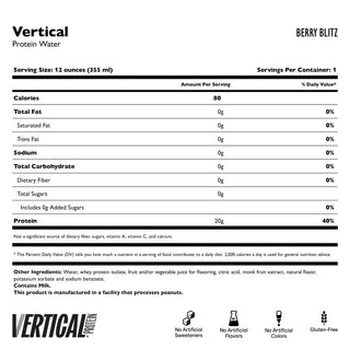 Vertical dzidrais proteīnu ūdens