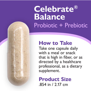 Celebrate® BALANCE Probiotic + Prebiotic, kapsulas