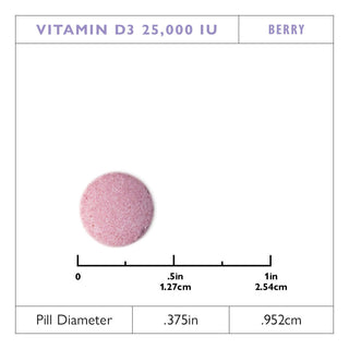 Witamina D3 625mcg (25.000 IU), Quick-Melt, Berry